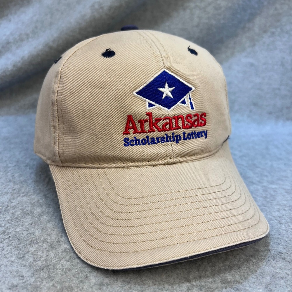 Arkansas Scholarship Lottery Unisex Tan OC Hat Adjustable Strap OSFM
